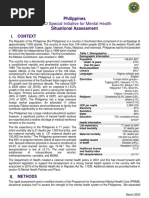 WHO Special Initiative For Mental Health: Philippines Situational Assessment