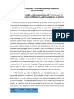 Analisis Crítico Sobre La Realidad Social de Venezuela