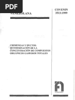 3513-1999 Orgánicos Gaseosos Tot. en Chimeneas y Ductos