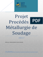 Projet de Procédés Et Métallurgie de Soudage DMOSP Yasmine Mohamed