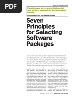 Seven Principles For Selecting Software Packages