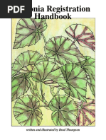 Begonia Registration Handbook: Written and Illustrated by Brad Thompson