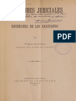 TOMAS GUEVARA Costumbres Judiciales y Enseñanza de Los Araucanos.