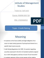 Symbiosis Institute of Management Studies: Topic-Credit Rating