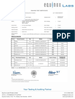 Equinox Test Certificate: SOP-ENV-01-00 & SOP-MCB-39-00