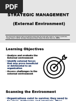 Strategic Management (External Environment)