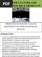 Starter Culture and Fermented Milk Products