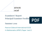 Examiners' Report Principal Examiner Feedback Summer 2019