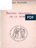 Sentido Teológico de La Muerte by Karl Rahner