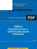 Ética Y Deontología: Departamento Académico de Humanidades