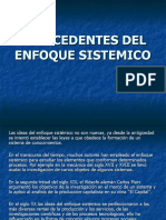 Antecedentes Del Enfoque Sistemico