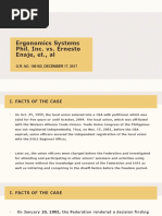 Ergonomics Systems Phil. Inc. vs. Ernesto Enaje, Et., Al: G.R. NO. 195163, DECEMBER 17, 2017