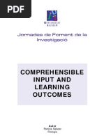 Comprehensible Input and Learning Outcomes