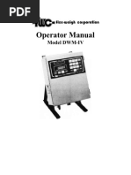 Operator Manual: Model DWM-IV