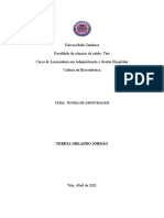 Universidade Zambeze Faculdade de Ciências de Saúde-Tete Curso de Licenciatura em Administração e Gestão Hospitalar Cadeira de Bioestatística