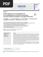 Terapia Robótica Con El Exoesqueleto H2 en La Rehabilitación de La Marcha en Pacientes Con Lesión Medular Incompleta. Una Experiencia Clínica