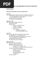 Roteiro para Parametrização de Outbound