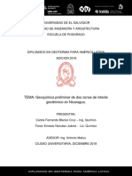 Geoquímica Preliminar de Dos Zonas de Interés Geotérmico en Nicaragua