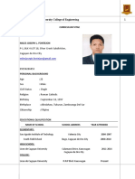 Liceo de Cagayan University College of Engineering: Curriculum Vitae