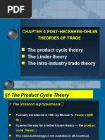 The Product Cycle Theory The Linder Theory The Intra-Industry Trade Theory