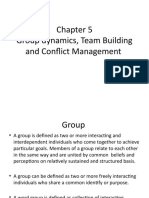 Group Dynamics, Team Building and Conflict Management