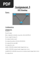 Assignment 3: RIP Routing