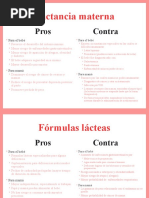 Leche Materna vs. Fórmula Láctea