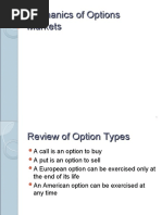 Mechanics of Options Markets