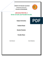 Series Circuits and Parallel Circuits: Laboratory Work No. 2