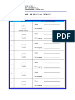 Daftar Susunan Pemain