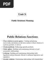 Unit 3:: Public Relations Planning