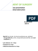 Department of Surgery: Case Presentation Intestinal Obstruction