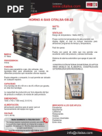 Horno A Gas Citalsa GS22 110V 60HZ