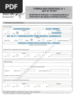 Caso 1 Formulario Registral N1 Ley N 27157