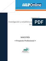 QNT561 Investigación y Estadística Aplicada A Los Negocios: Maestría - Proyecto Profesional