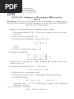 Guía 1 Sistema de Ecuaciones Diferenciales