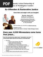 March 2011 Restorative Justice and Public Safety Flyer