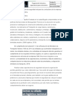 Programa de Capacitación de Seguridad Vial para Los Conductores de La Empresa O