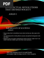 Intellectual Revolutions That Defined Society: Asian 1