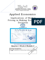 Applied Economics: Implications of Market Pricing in Making Economic Decisions