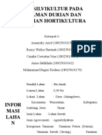 Agrisilvikultur Pada Tanaman Durian Dan Tanaman Hortikultura