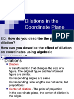 Dilations The Coordinate Plane