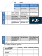 Scenario Rubric Word Processing