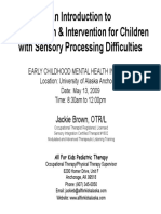 An Introduction To Identification & Intervention For Children With Sensory Processing Difficulties