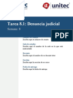 Tarea 8.1 Denuncia Judicial