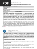 Formato Sugerido de Planeación Didáctica