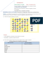 Matemática - Act. 3 - La Moda 5to Grado