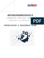 Entrepreneurship: Developing A Business Plan