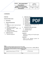 ITTC - Recommended Procedures: Sample Work Instructions Calibration of A Liquid-in-Glass Thermometer