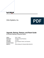 Citrix Systems, Inc.: Upgrade, Backup, Restore, and Reset Guide